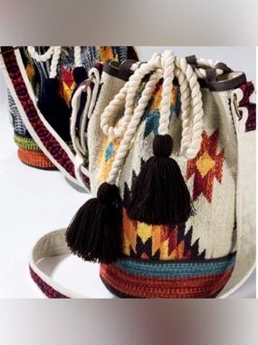 New Ruggine Handmade Luxury Boho Chic  Bucket Bag With Shoulder Strap